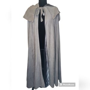 Medieval/Cosplay Microfiber faux-suede Cloak with Satin Lining